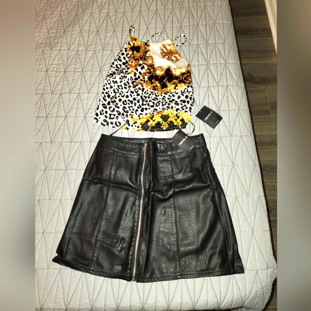 Forever 21 Leather Skirt